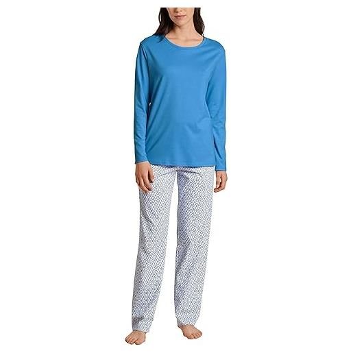 Calida spring nights set di pigiama, azurit blue, 36-38 donna