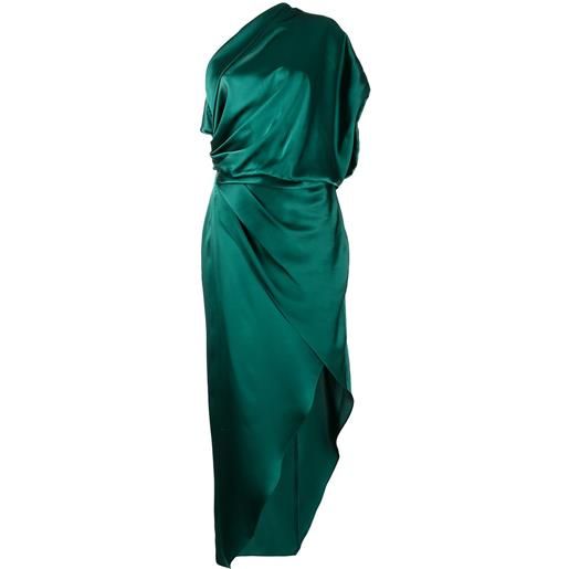 Michelle Mason abito midi drappeggiato - verde