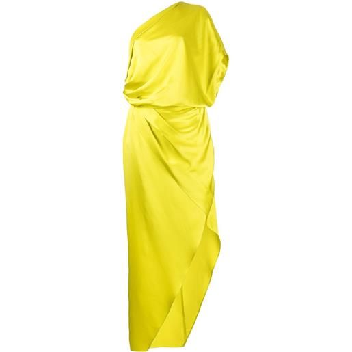 Michelle Mason abito midi drappeggiato - giallo
