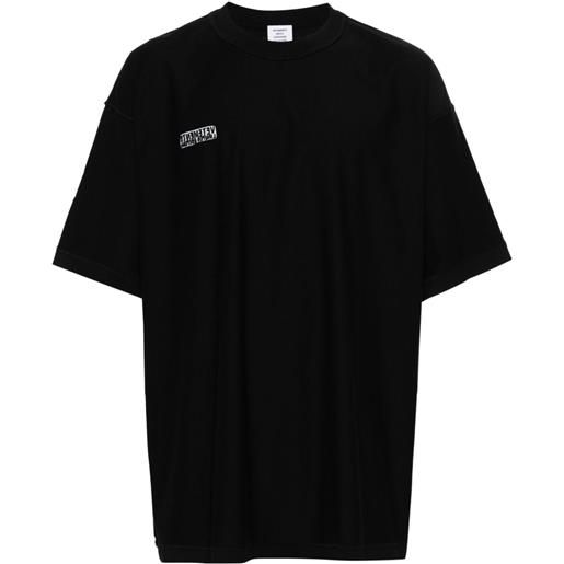 VETEMENTS t-shirt inside-out - nero
