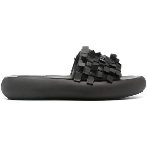 Vic Matie sandali slides con design intrecciato - nero