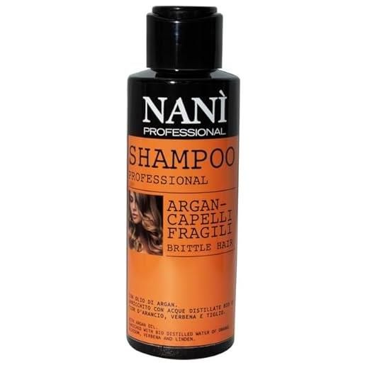 Nanì suarez shampoo argan per capelli fragili, mini size da viaggio
