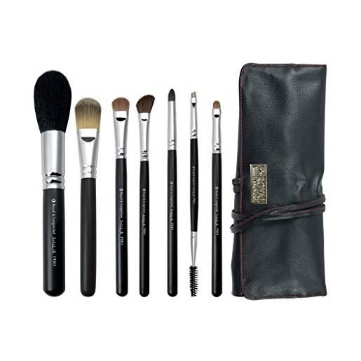 Royal & Langnickel silk pro - set di pennelli cosmetici in astuccio arrotolabile