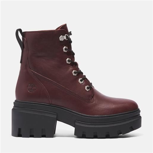 Timberland stivale everleigh 6 inch da donna in bordeaux bordeaux
