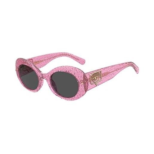 Ferragni chiara ferragni cf 7004/s occhiali, rosa glitter, 54 donna