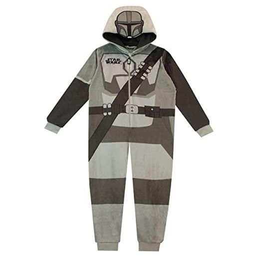Star Wars pigiama per ragazzi the mandalorian grigio 12-13 anni