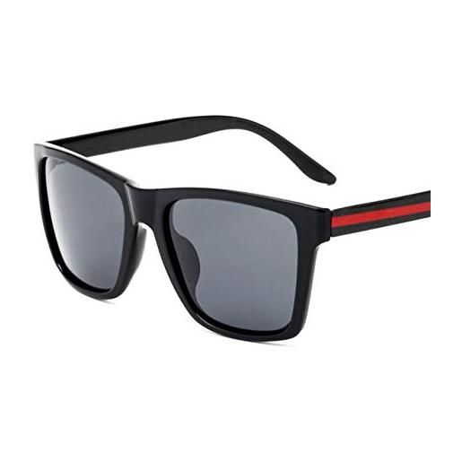 YUANCHENG occhiali da sole vintage da uomo occhiali da sole quadrati polarizzati occhiali da guida da uomo occhiali retrò uv400 occhiali da sole neri