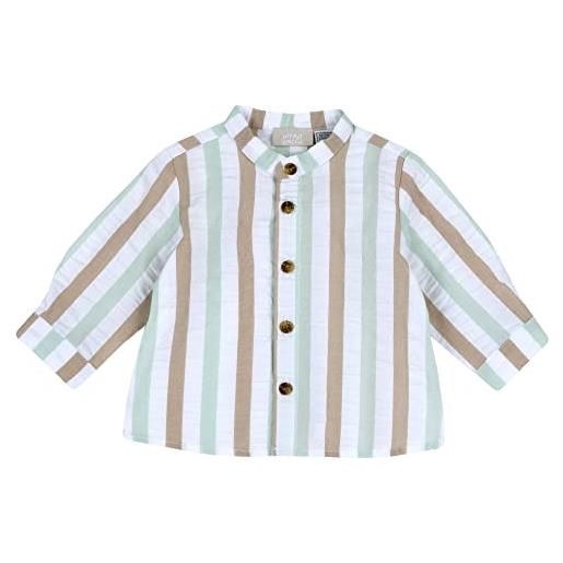Chicco, camicia di cotone con fantasia a righe, multicolore, 15 mesi