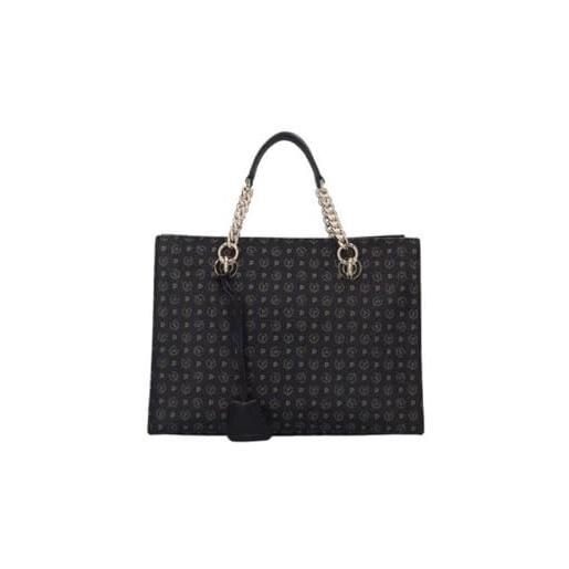 Pollini heritage tapiro shopping bag black