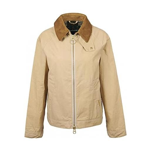 Barbour - giacca coton crop donna campbell - beige, 10