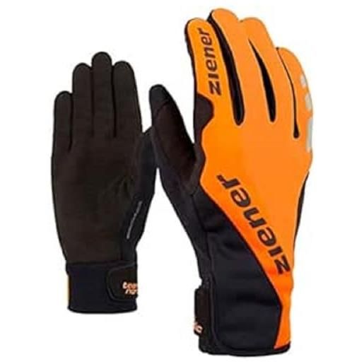 Ziener gloves umani - guanti nordici, da uomo, poison orange, 6,5