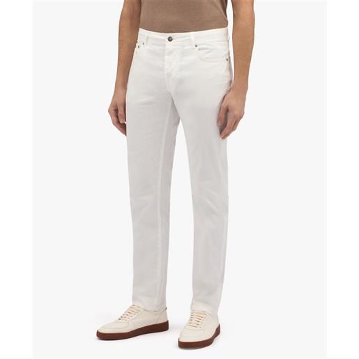 Brooks Brothers pantalone a cinque tasche bianco in cotone elasticizzato