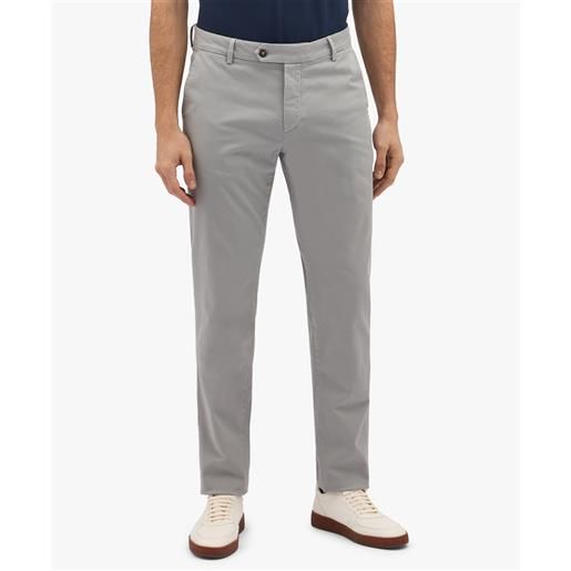 Brooks Brothers pantalone chino grigio chiaro in cotone elasticizzato