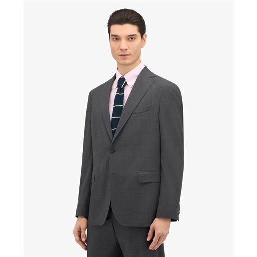 Brooks Brothers blazer grigio in lana vergine elasticizzata