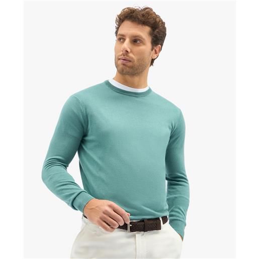 Brooks Brothers maglione girocollo salvia in misto seta e cashmere