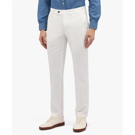 Brooks Brothers pantalone chino bianco in cotone elasticizzato