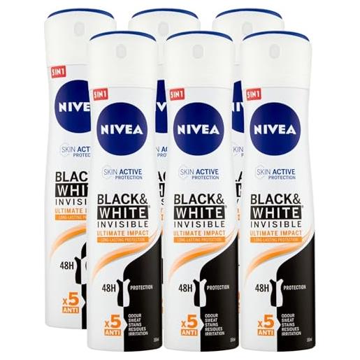 FEI FAN deodorante donna, black & white invisible 150ml (6 spray)