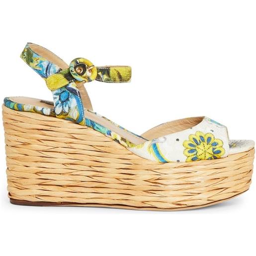 Dolce & gabbana - sandali con zeppa