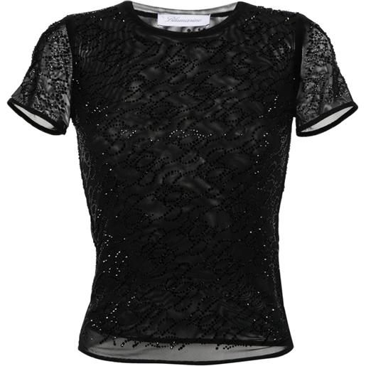 Blumarine t-shirt con decorazione - nero