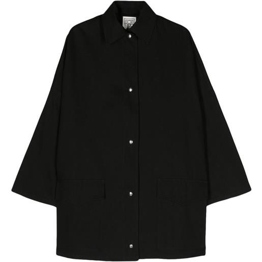 TOTEME giacca-camicia con maniche a spalla bassa - nero