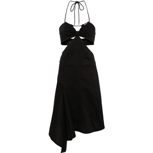 PINKO abito corto con cut-out american pie - nero