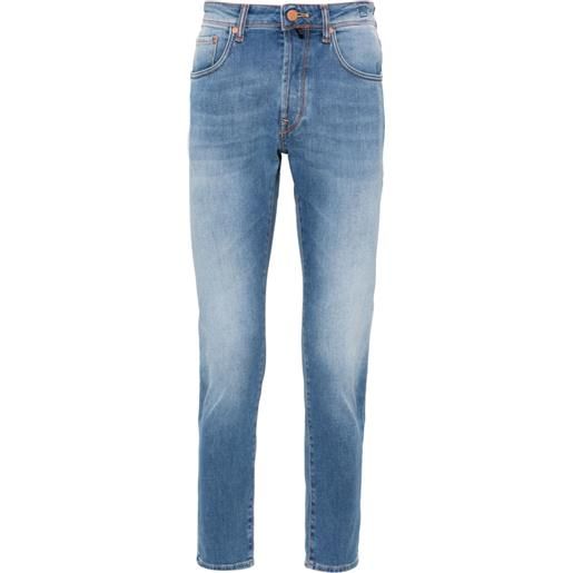 Incotex jeans slim a vita bassa - blu