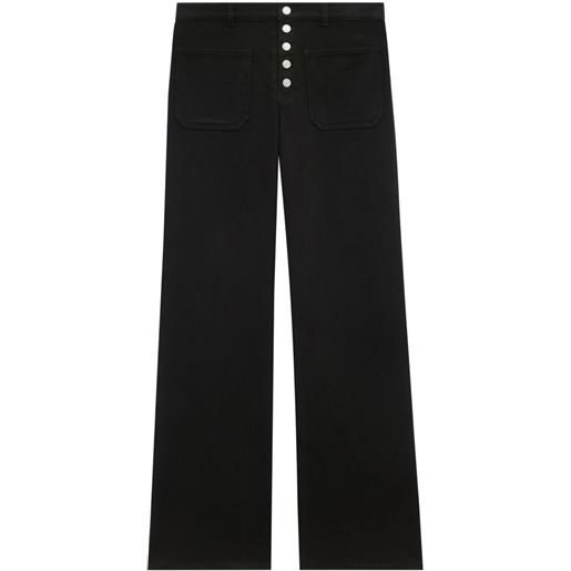 Courrèges jeans a gamba ampia - nero