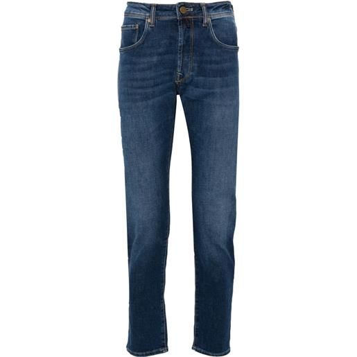 Incotex jeans slim a vita bassa - blu