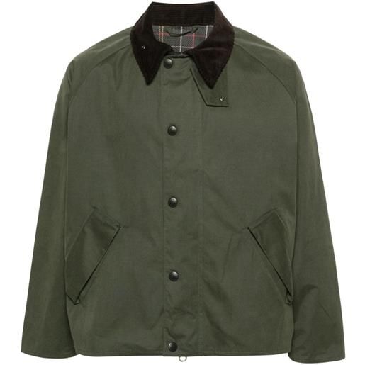 Barbour giacca con colletto a contrasto trasporter - verde