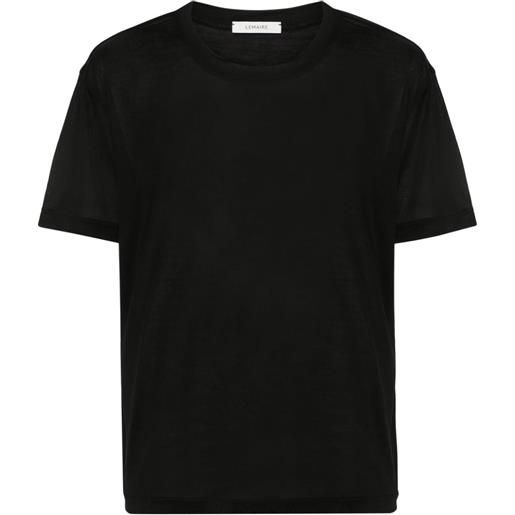 LEMAIRE t-shirt semi trasparente - nero
