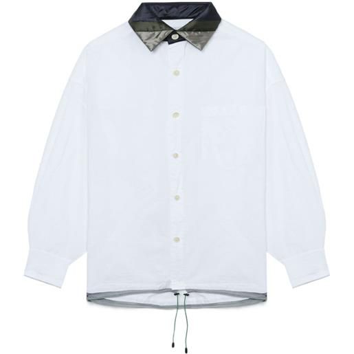 Kolor camicia con colletto a righe - bianco