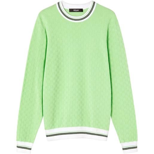 Versace maglione a quadri - verde