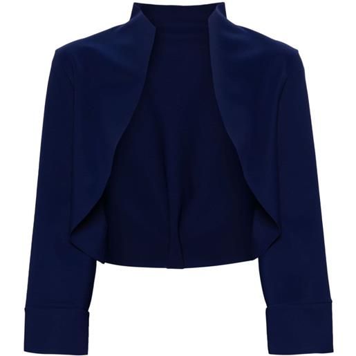 CHIARA BONI La Petite Robe giacca mativel crop - blu