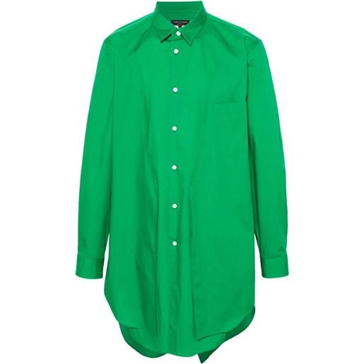 Comme des Garçons Homme Plus camicia asimmetrica - verde