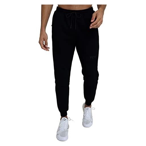 TCA utility training pantaloni jogger con tasche zip da uomo - nero, m