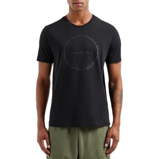 EA7 t-shirt girocollo logo series in cotone organico avs