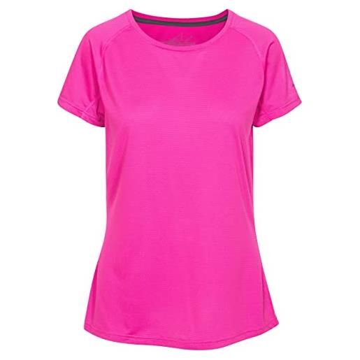 Trespass serphina asciugatura rapida antibatterico ultralight t-shirt, donna, serphina, pink lady, xs
