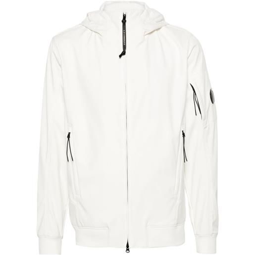 C.P. Company giacca shell-r con cappuccio - bianco