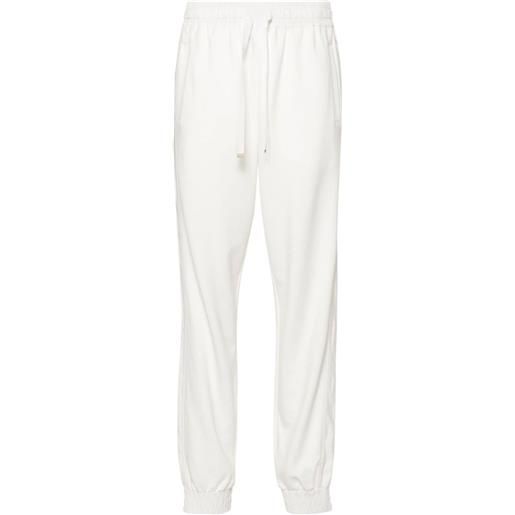 Herno pantaloni sportivi con banda laterale - bianco