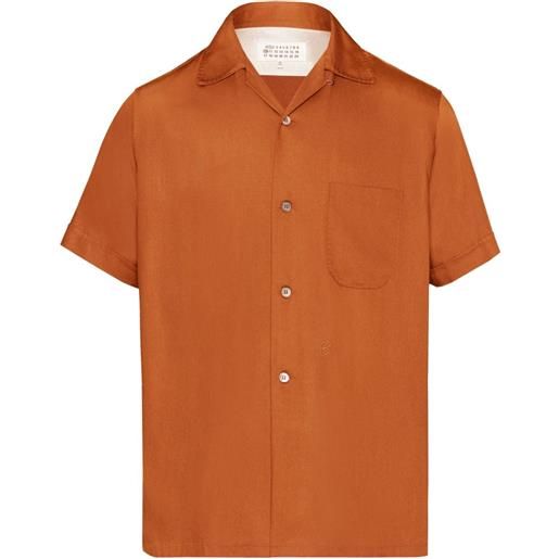 Maison Margiela camicia c a maniche corte - arancione
