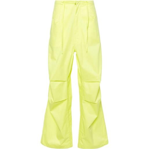 DARKPARK pantaloni a vita alta daisy - giallo