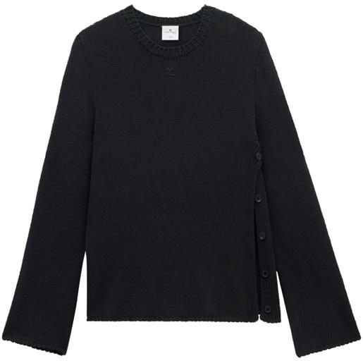 Courrèges maglione con apertura laterale - nero