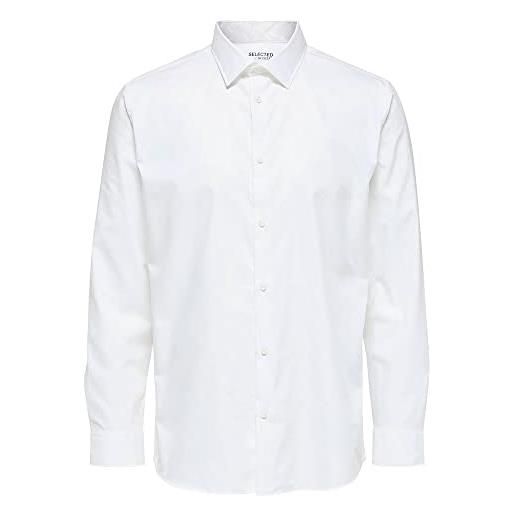 SELECTED HOMME slhslimethan shirt ls classic b noos camicia, bianco, xxs uomo