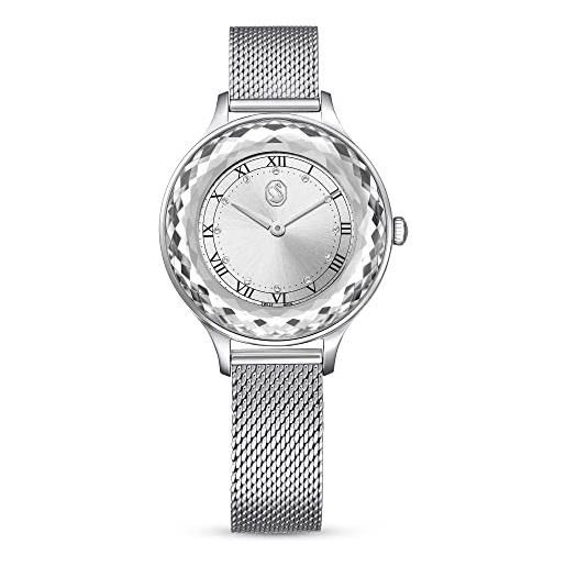 Swarovski octea nova orologio, con cristalli Swarovski, acciaio inox, bracciale di metallo, meccanismo al quarzo, color argento
