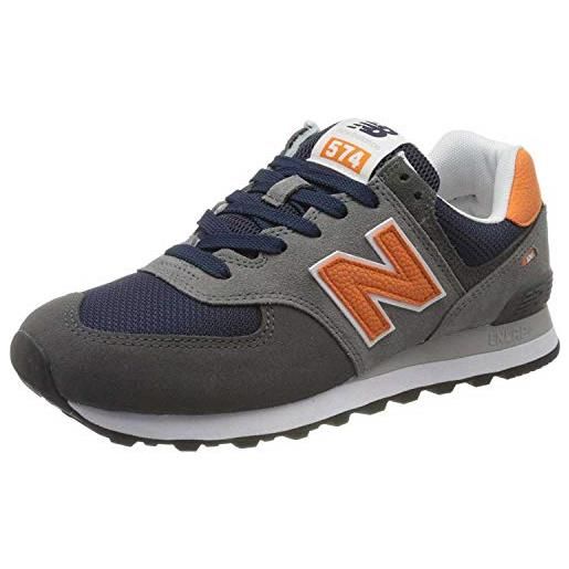 New Balance 574v2, sneaker uomo, grigio (grey/navy eaf), 41.5 eu