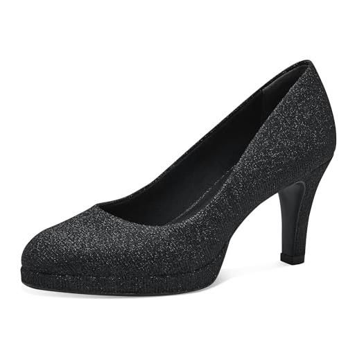 Tamaris donna 1-22402-42, scarpe décolleté, black glam, 35 eu