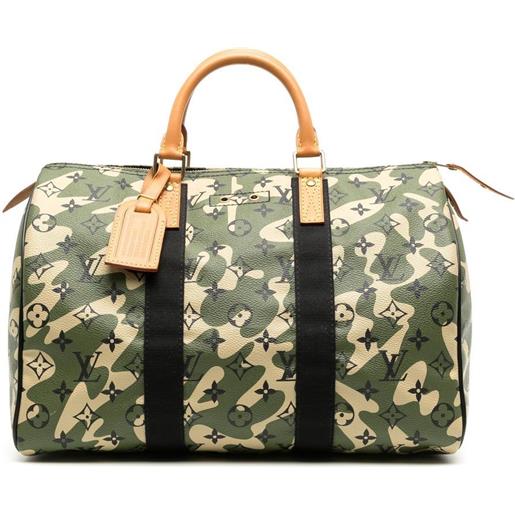 Louis Vuitton Pre-Owned - borsa a mano monogramouflage speedy 35 del 2008 - uomo - pvc - taglia unica - verde