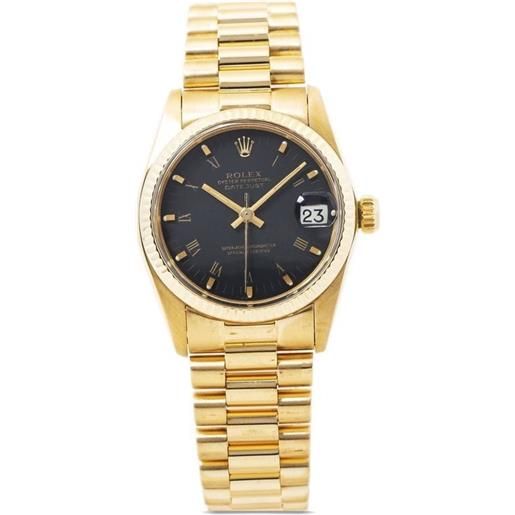 Rolex - orologio datejust 31mm pre-owned - unisex - vetro zaffiro/oro giallo 18kt - taglia unica - nero