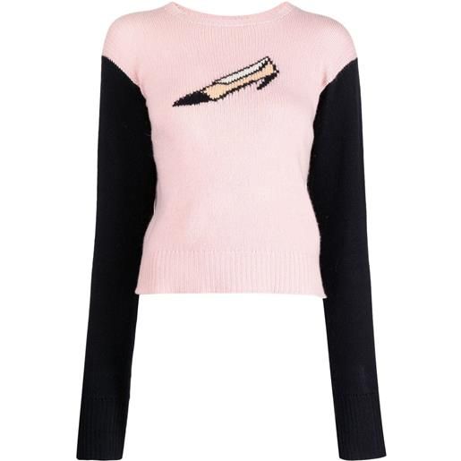 CHANEL Pre-Owned - maglione 1995 - donna - cashmere - 40 - rosa