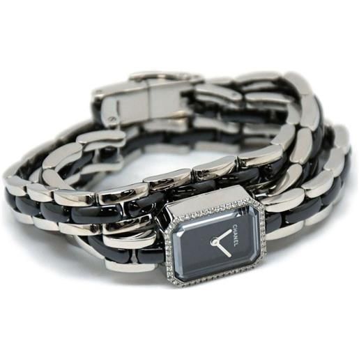 CHANEL Pre-Owned - orologio prèmiere 19mm anni '90-2000 - donna - diamanti/acciaio inossidabile - taglia unica - grigio